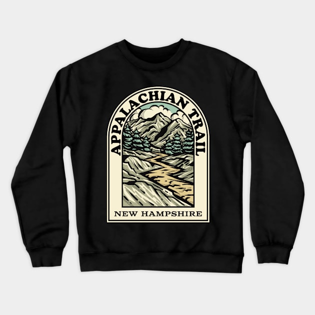 Appalachian Trail New Hampshire hiking backpacking trail Crewneck Sweatshirt by HalpinDesign